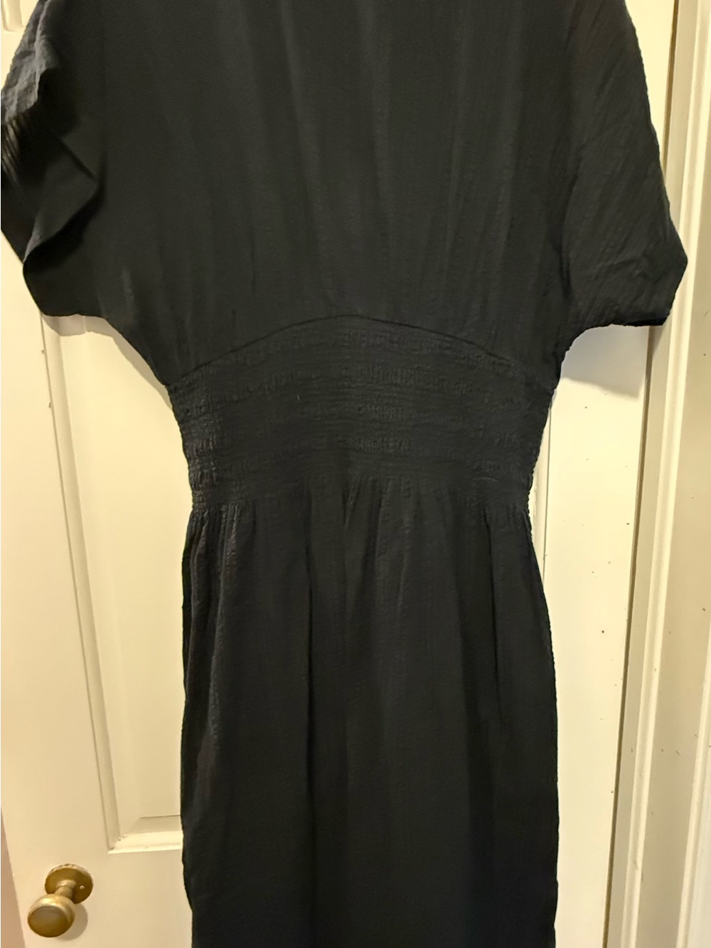 Madewell Textured Black Midi Dress